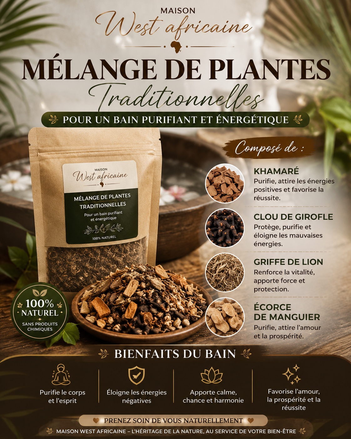 Mélange relax (pour bain traditionnel)